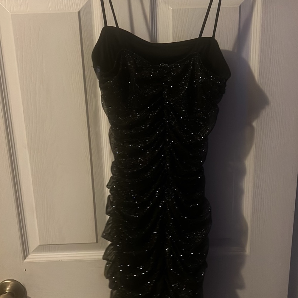 Glittery black homecoming dress